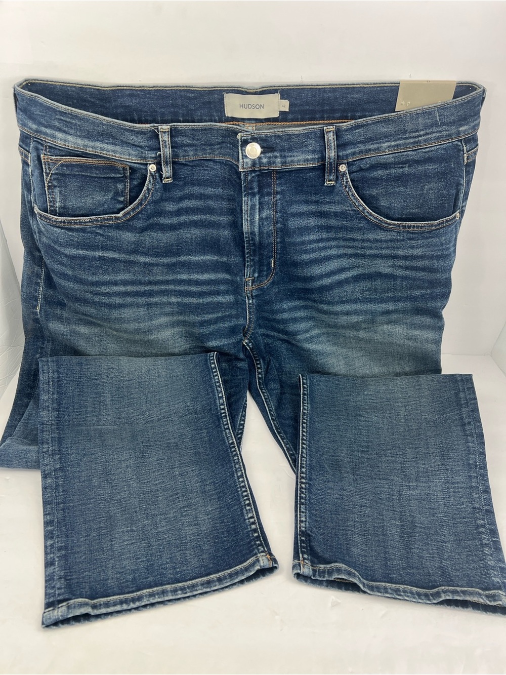 HUDSON REFINED VINTAGE, BYRON STRAIGHT BLUE JEANS, WAIST SIZE 42